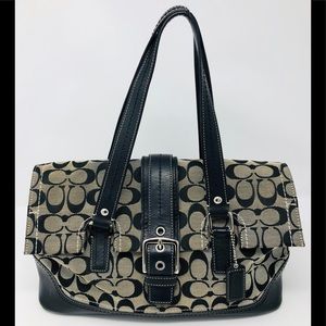 Coach Hampton Signature Jacquard Carryall Satchel